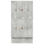 vidaXL Cadre de lit avec rangement Gris béton 236.5 x 120 x 31.5 cm