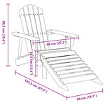 vidaXL Chaise Adirondack avec pouf bois massif de sapin