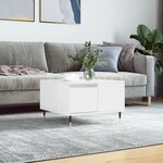 vidaXL Table basse blanc brillant 55x55x36 5 cm bois d'ingénierie