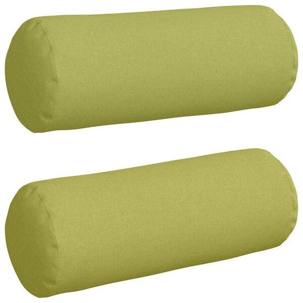 vidaXL Coussins d'accent 2 Pièces Vert clair Ø 25 x 70 cm tissu
