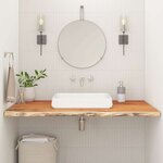 vidaXL Comptoir de salle de bain 140x60x2 5 cm rectangulaire acacia