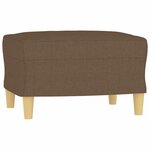 vidaXL Ensemble de canapés 3 Pièces avec coussins Marron Tissu