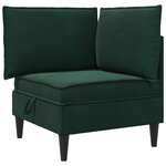 vidaXL Ensemble de meubles pour le salon 3 Pièces Vert foncé Velours