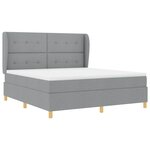 vidaXL Lit à ressorts avec matelas gris foncé 90x190 cm Gris clair