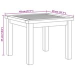 vidaXL Table basse Marron 45 x 45 x 36 cm Bois de teck solide