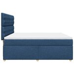 vidaXL Sommier à lattes de lit avec matelas Bleu 180x200 cm Tissu