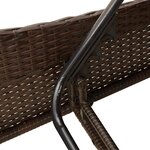 vidaXL Chaise longue avec coussins marron 114x205x73 cm résine tressée