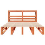 vidaXL Cadre de lit sans matelas cire marron 140x190cm bois pin massif