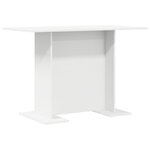 Table à manger vidaXL Blanche 110x60x75 cm en bois d'ingénierie