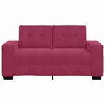 vidaXL Canapé deux places avec coussin Rouge bordeaux Velours