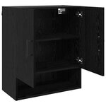 vidaXL Meuble mural Chêne noir 60 x 31 x 70 cm Bois d'ingénierie