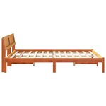 vidaXL Cadre de lit Marron cire 150 x 200 cm Bois massif en pin