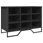vidaXL Armoire à chaussures noir 90x38x61 5 cm bois d'ingénierie