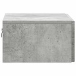 vidaXL Cabinet de chevet mural 2 Pièces Gris béton 49 x 34 5 x 20 cm