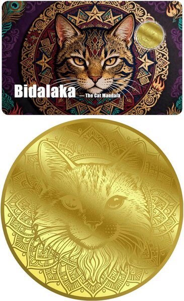 Monnaie CAT Mandala 1/200 Oz Or 30$ Liberia 2026