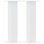 vidaXL Supports pour plantes 2 Pièces blanc 30x30x95 cm bois d'ingénierie