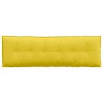 vidaXL Coussin de Dos Jaune clair 160 x 19 x 50 cm tissu