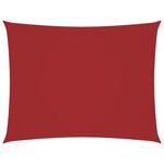 vidaXL Voile de parasol tissu oxford rectangulaire 3 5x5 m rouge