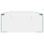 vidaXL Meuble TV/pour moniteur 70x30x13 cm verre transparent