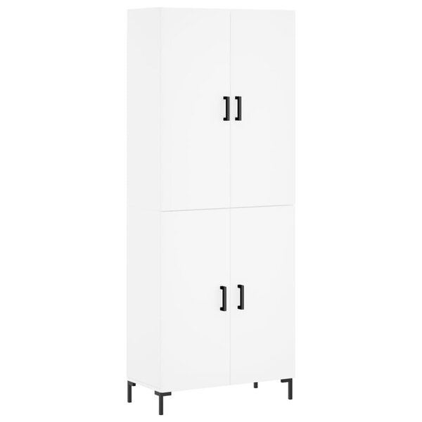 vidaXL Buffet haut Blanc 69 5x34x180 cm Bois d'ingénierie