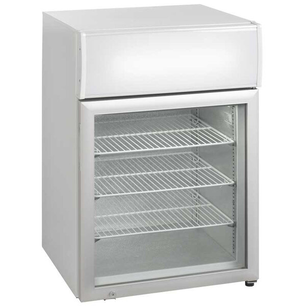 Mini armoire négative de comptoir avec canopy porte vitrée - 90 litres - r290 - 1vitrée 610x560x895mm