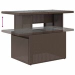 vidaXL Salon de jardin avec coussins 9Pièces marron résine tressée acacia