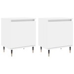 vidaXL Tables de chevet 2 Pièces blanc 40x30x50 cm bois d'ingénierie