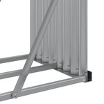 vidaXL Porte-bûches argenté 300x45x100 cm acier galvanisé