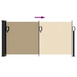 vidaXL Auvent latéral rétractable beige 100x500 cm