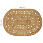 vidaXL Tapis de surface Naturel 100 x 152 cm Jute