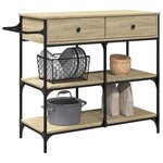 vidaXL Chariot de cuisine chêne sonoma 105x42x95 cm bois d'ingénierie