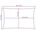 vidaXL Voile de parasol tissu oxford rectangulaire 2 5x5 m vert foncé