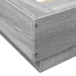 vidaXL Cadre de lit sonoma gris 140x190 cm bois d'ingénierie