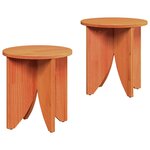vidaXL Table basse 2 Pièces Marron cire 41 5 x 41 5 x 44 cm
