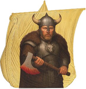 Pièce de monnaie en Argent 1 Dollar g 31.1 (1 oz) Millésime 2026 Sail with the Vikings ERIK BLOODAXE (PRÉCOMMANDE)