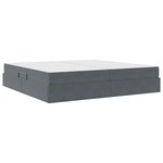 vidaXL Lit avec rangement et matelas Gris foncé 200 x 200 cm Velours