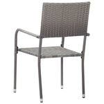 vidaXL Ensemble à manger de jardin 7 Pièces Résine tressée Anthracite