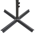 vidaXL Parasol double avec mât en acier 250 x 250 cm Vert