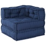 Poufs modulaires vidaXL 3 pièces en tissu indigo