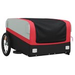 vidaXL Remorque de vélo noir et rouge 45 kg fer