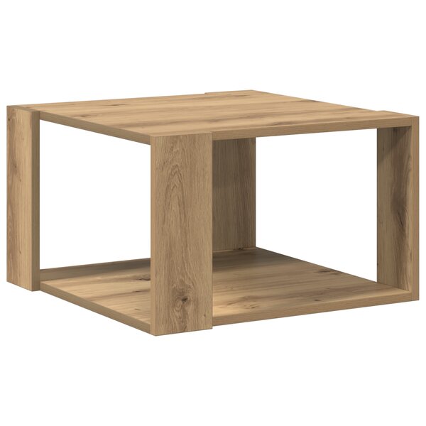 vidaXL Table Basse Chêne Artisanal 51 5x51 5x30 cm Bois d'ingénierie