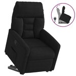 vidaXL Fauteuil inclinable noir tissu microfibre