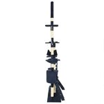 vidaXL Arbre à chat avec griffoirs en sisal 230-250 cm Bleu