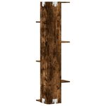 vidaXL Étagère d'angle murale chêne fumé bois d'ingénierie