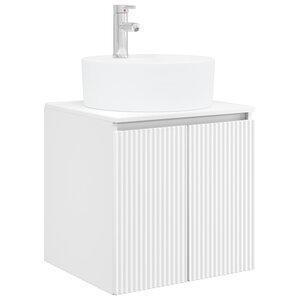 vidaXL Vanité de lavabo mural Blanc 49 5 x 44 5 x 65 cm