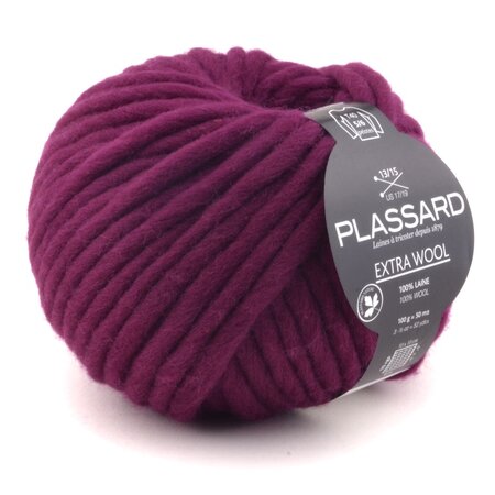 Grosse laine mèche Extra Wool 103 Pourpre 100  Laine