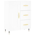 vidaXL Buffet blanc 69 5x34x90 cm bois d'ingénierie