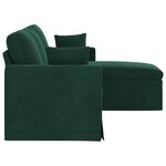 vidaXL Canapé Vert foncé 198 x 134 x 80 cm Velours