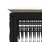 vidaXL Chaises longues lot de 2 avec table noir résine tressée