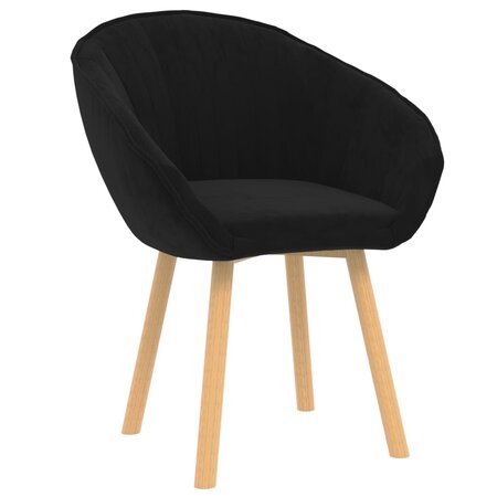 vidaXL Chaise de salle à manger Noir Velours